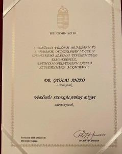 Dr. Gyulai Anikó - Védőnői szolgálatért díj